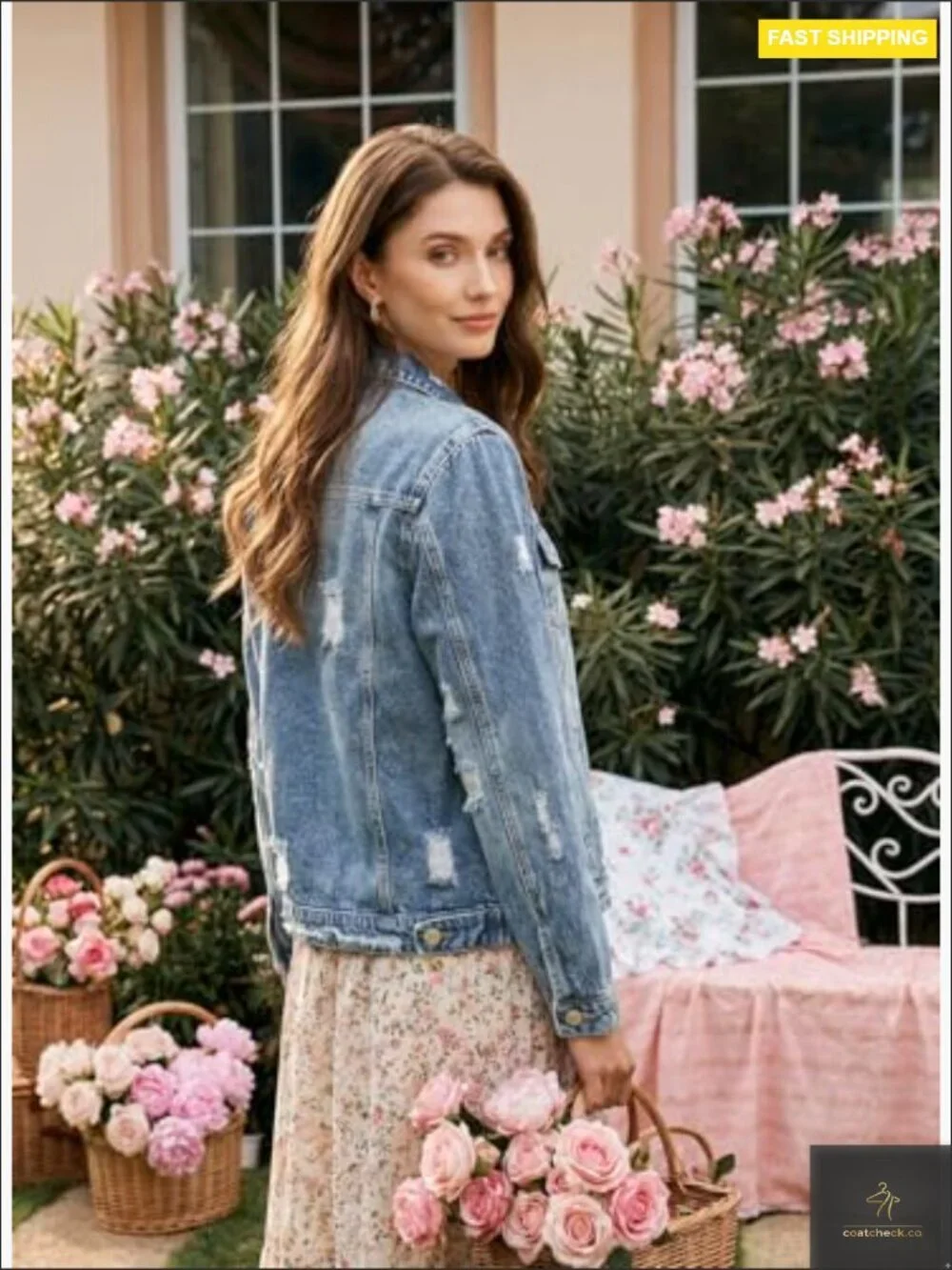 Oversized Boyfriend Denim Jacket Cropped Classic Chic Y2K Retro Casual Wear